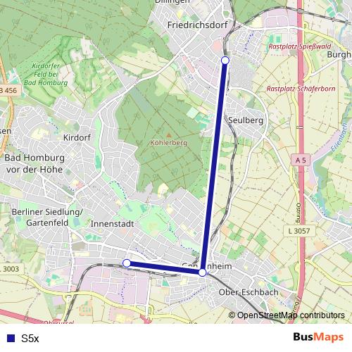 S5x bus Line Map