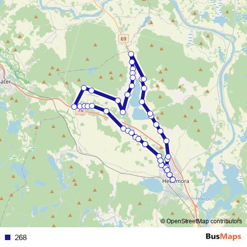 268 bus Line Map