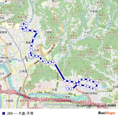 268 bus Line Map
