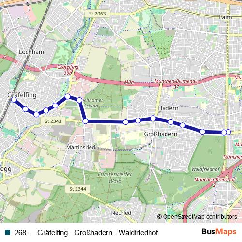268 bus Line Map