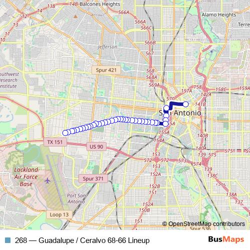 268 bus Line Map
