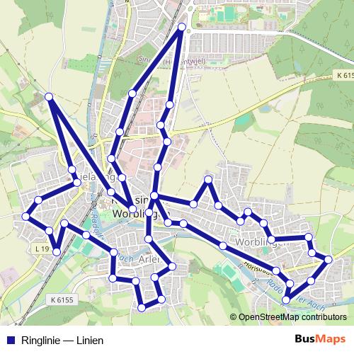 Ringlinie bus Line Map