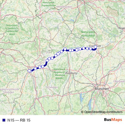 N15 rail Line Map