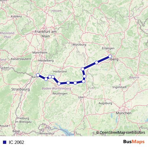 IC 2062 rail Line Map