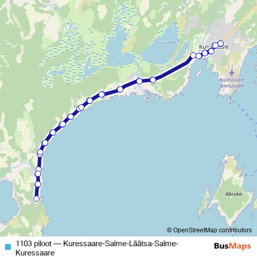 1103 piloot bus Line Map