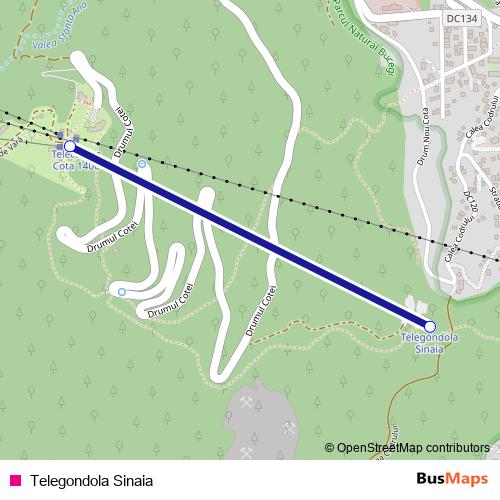 Telegondola Sinaia cable-car Line Map