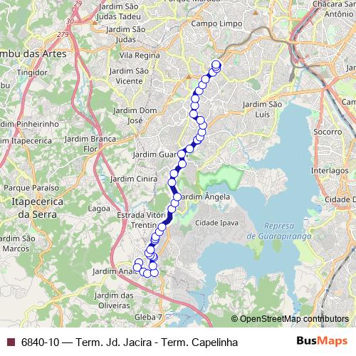6840-10 bus Line Map