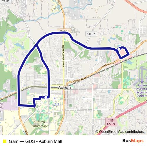 Gam bus Line Map