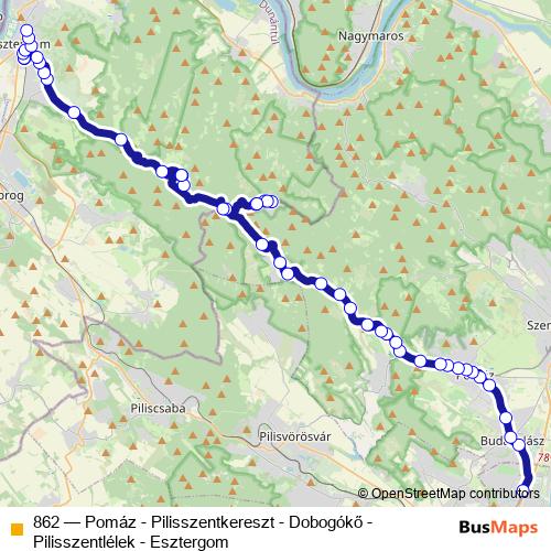 862 bus Line Map