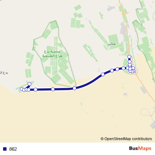 862 bus Line Map