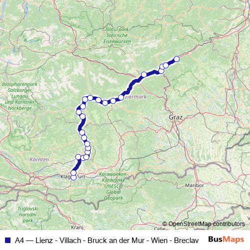 A4 rail Line Map
