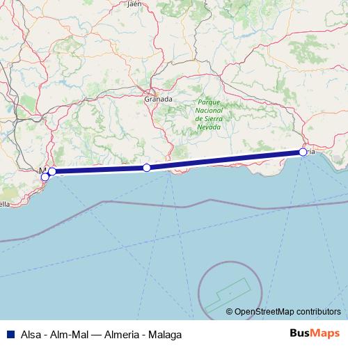 Alsa - Alm-Mal bus Line Map