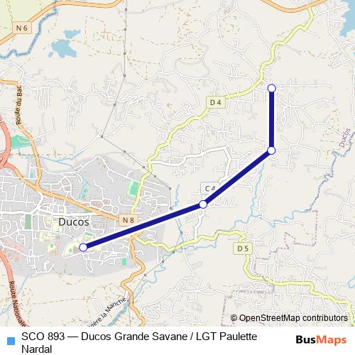 SCO 893 bus Line Map