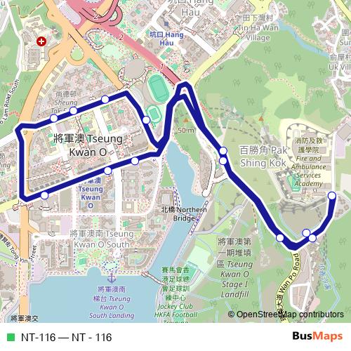 NT-116 bus Line Map