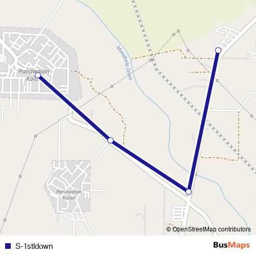 S-1stldown bus Line Map