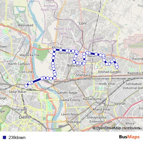 239down bus Line Map