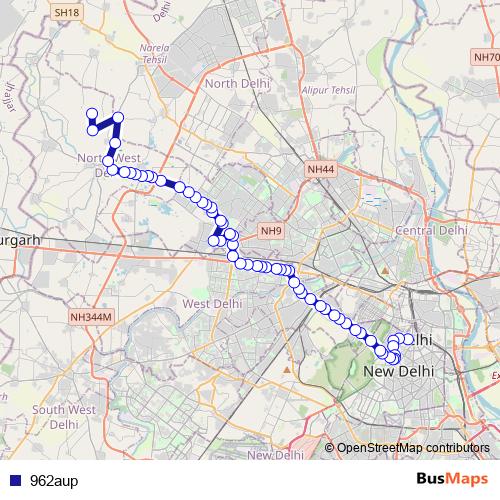 962aup bus Line Map