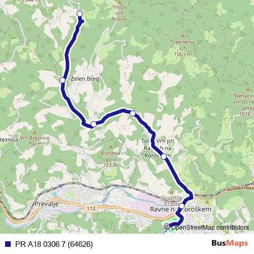 PR A18 0306 7 (64626) bus Line Map