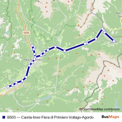 B503 bus Line Map