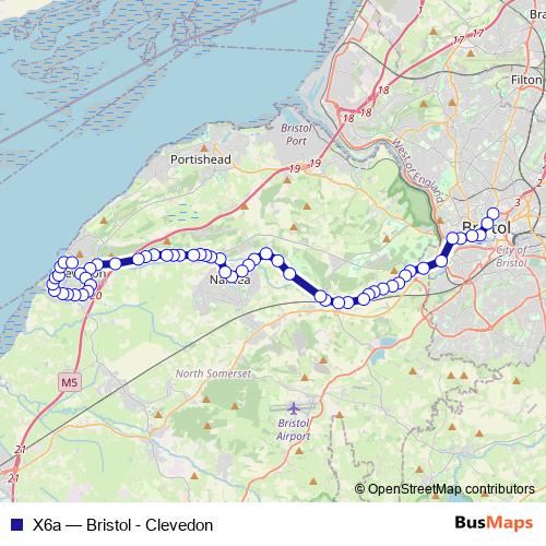 X6a bus Line Map