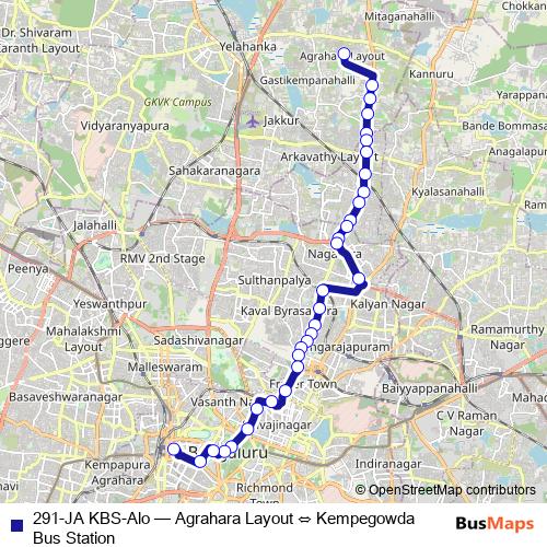 291-JA KBS-Alo bus Line Map