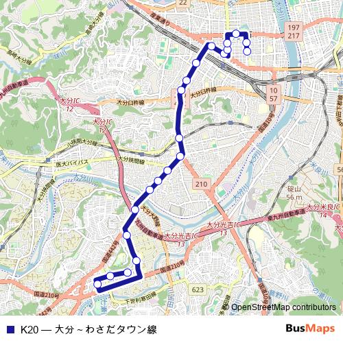 K20 bus Line Map