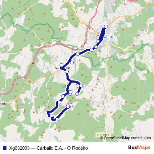 Xg632003 bus Line Map