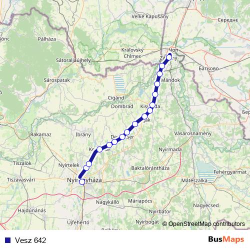 Vesz 642 rail Line Map