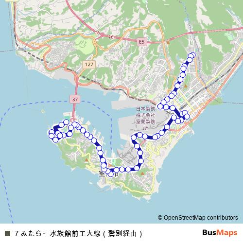 7 みたら・水族館前工大線(鷲別経由) bus Line Map