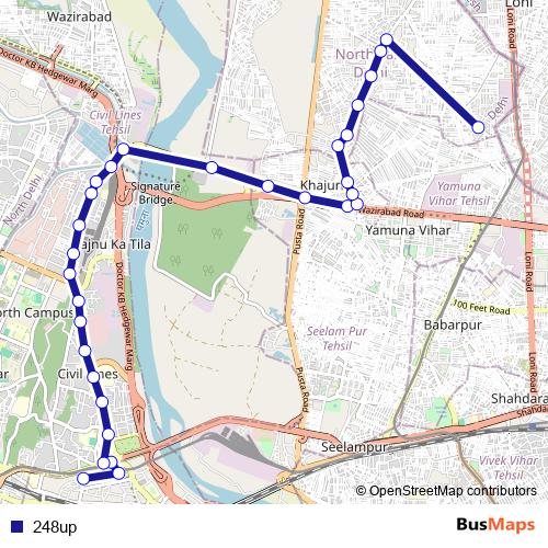 248up bus Line Map