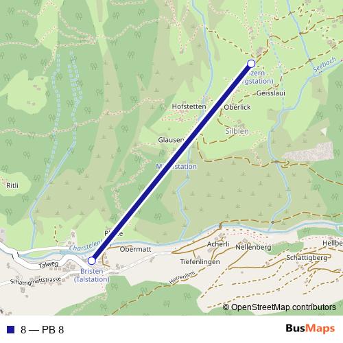 8 cable-car Line Map