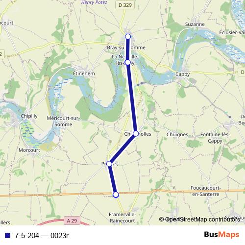 7-5-204 bus Line Map