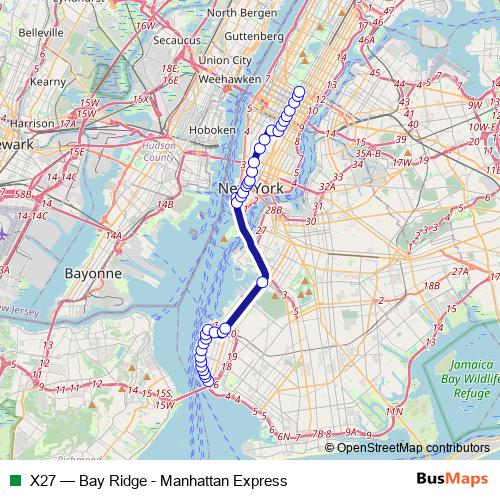 X27 bus Line Map