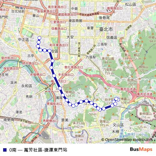 0南 bus Line Map