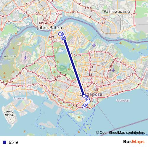 951e bus Line Map