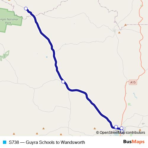 S738 bus Line Map