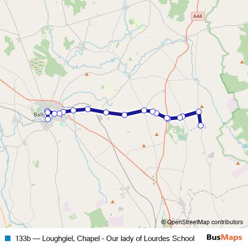 133b bus Line Map