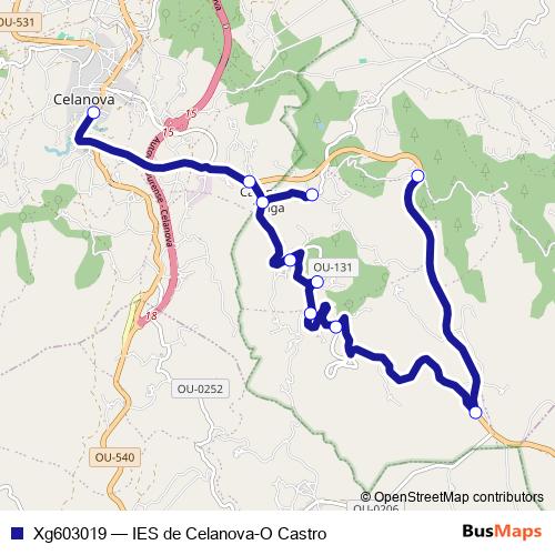 Xg603019 bus Line Map
