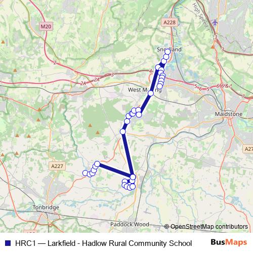 HRC1 bus Line Map