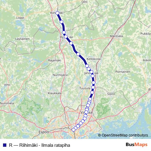R rail Line Map