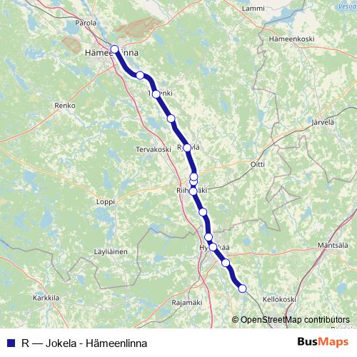R rail Line Map