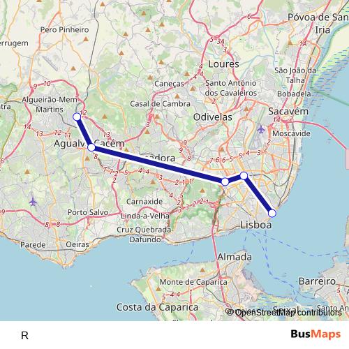 R rail Line Map
