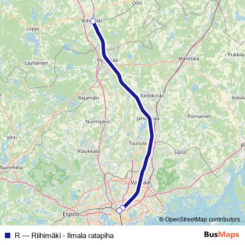 R rail Line Map