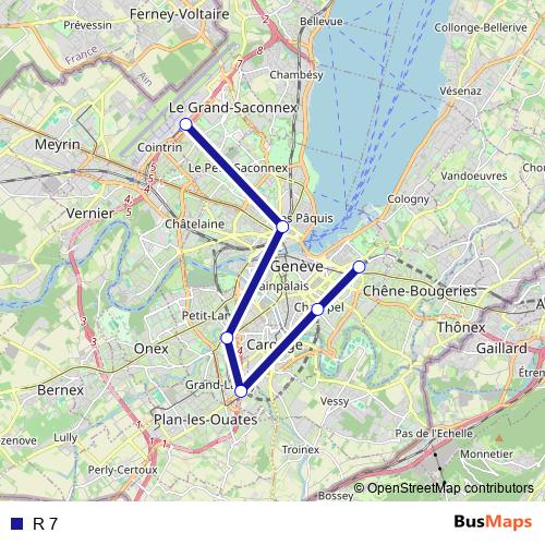 R 7 rail Line Map