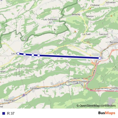 R 37 rail Line Map