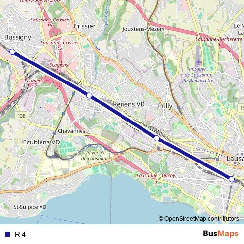 R 4 rail Line Map