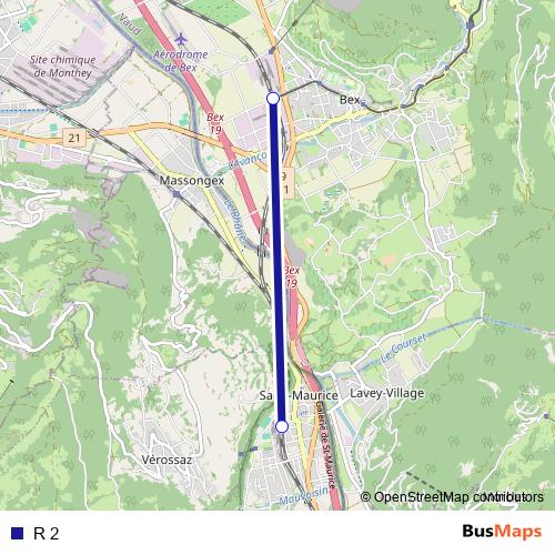 R 2 rail Line Map