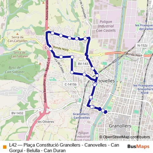 L42 bus Line Map