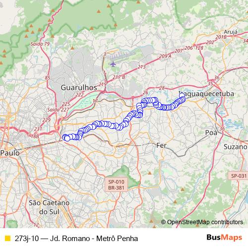 273j-10 bus Line Map