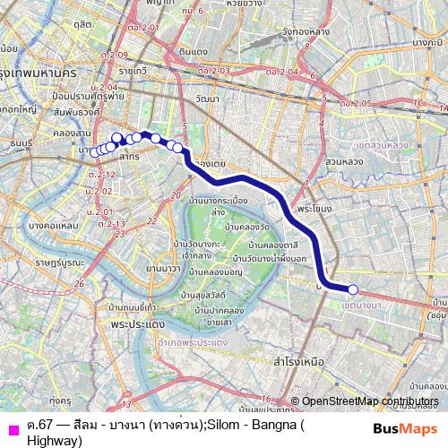 ต.67 bus Line Map
